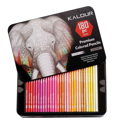 KALOUR 180 Oil Based Colored Pencil Set for Adults Artists Kids Tin Box - TTpen