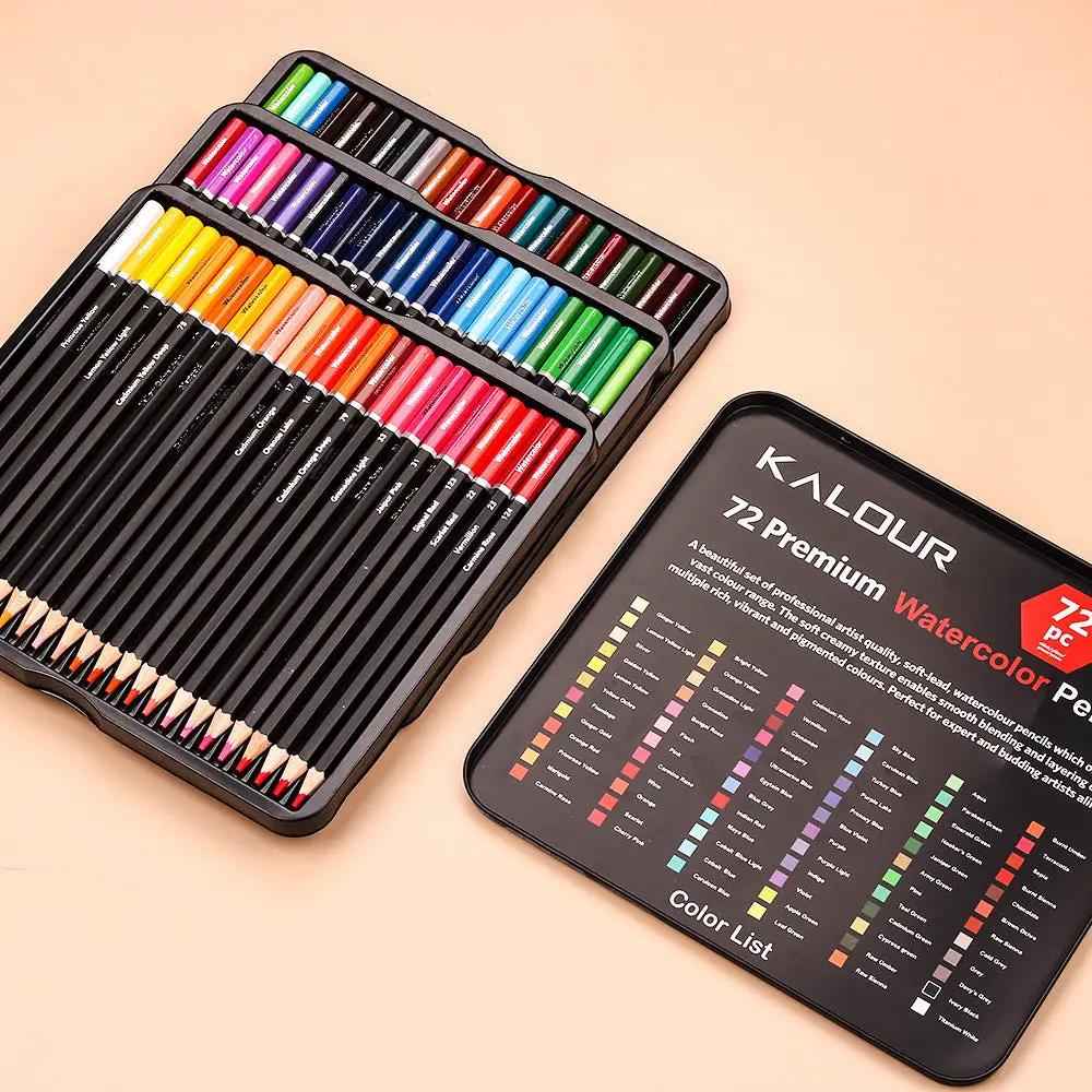 KALOUR 72 Watercolor Pencils Professional Art Drawing Pencil Set - TTpen