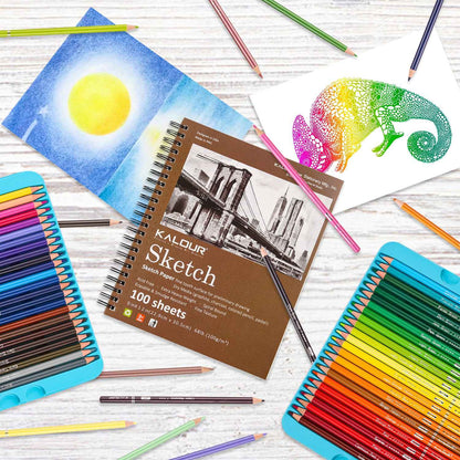 KALOUR Sketchpad 9X12" Inch (68lb/100g),100 Sheets Paper(2 Pack)