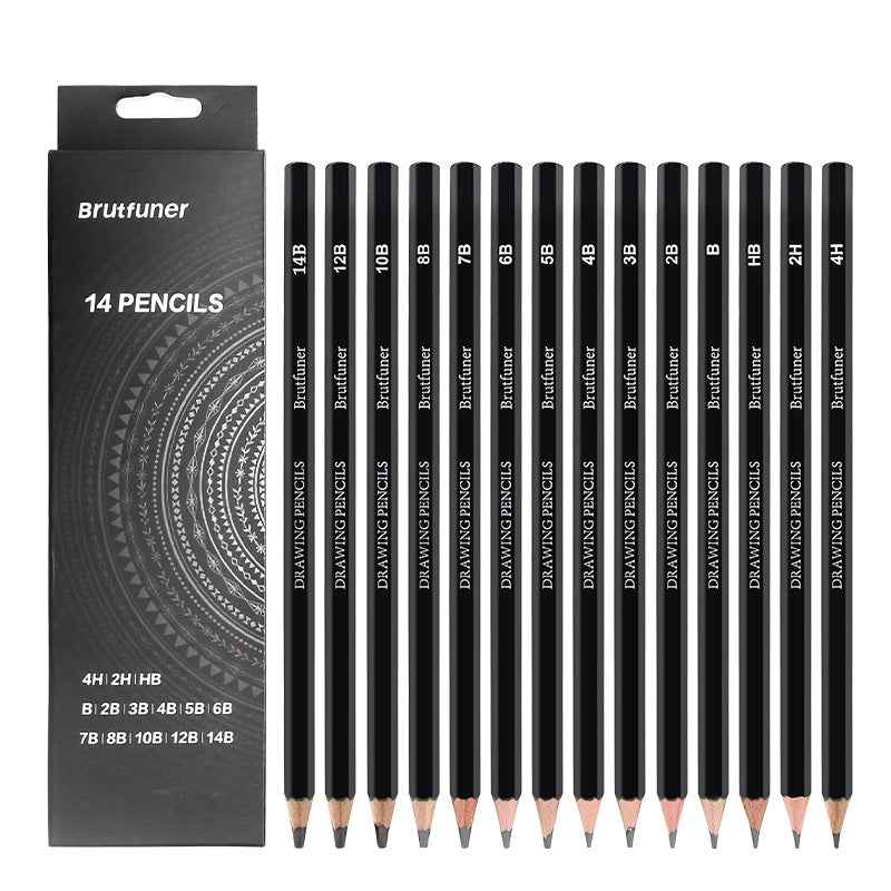 BRUTFUNER 14 Pieces Professional Drawing Sketching Pencils Set - TTpen