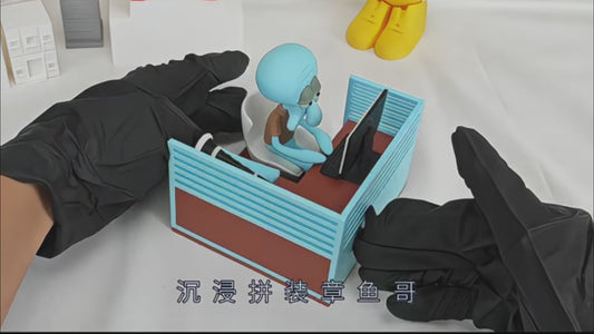 Squidward Desk Decor Figurine for Office Stress Relief and Decoration